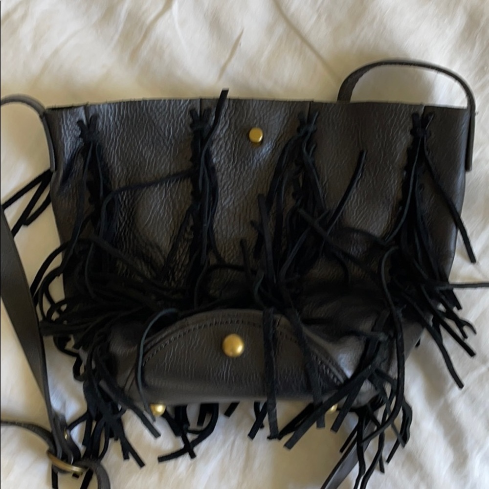 Madewell Black Boho mini crossbody bucket